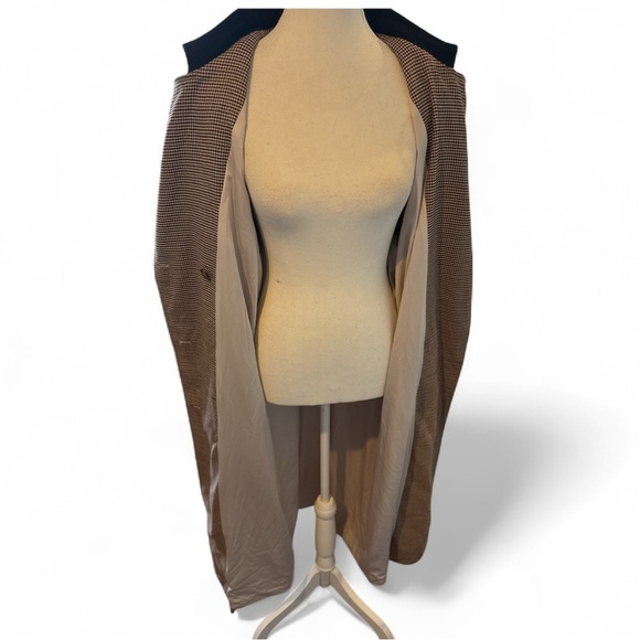 Rumored Notting Hill Houndstooth Trench Coat XS | Belted Longline Fall Jacket - Picture 8 of 9